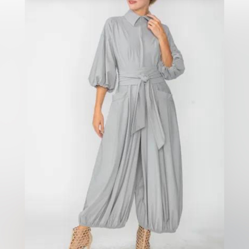 Gray designer jumpsuit